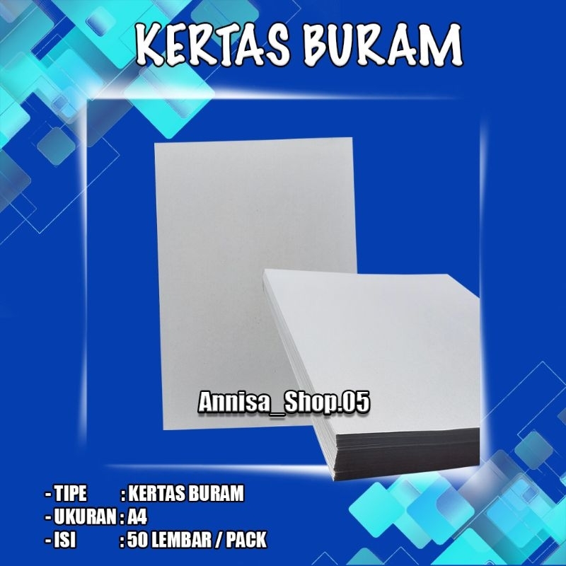 Jual TERMURAH !!! 50 LEMBAR KERTAS BURAM A4 | KERTAS KORAN A4 | Shopee