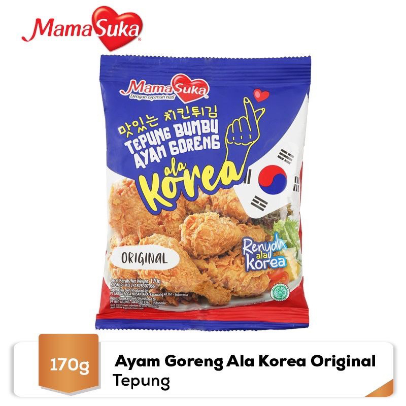 Jual Mama Suka Tepung Bumbu Ayam Goreng Ala Korea 170gr Rasa original ...