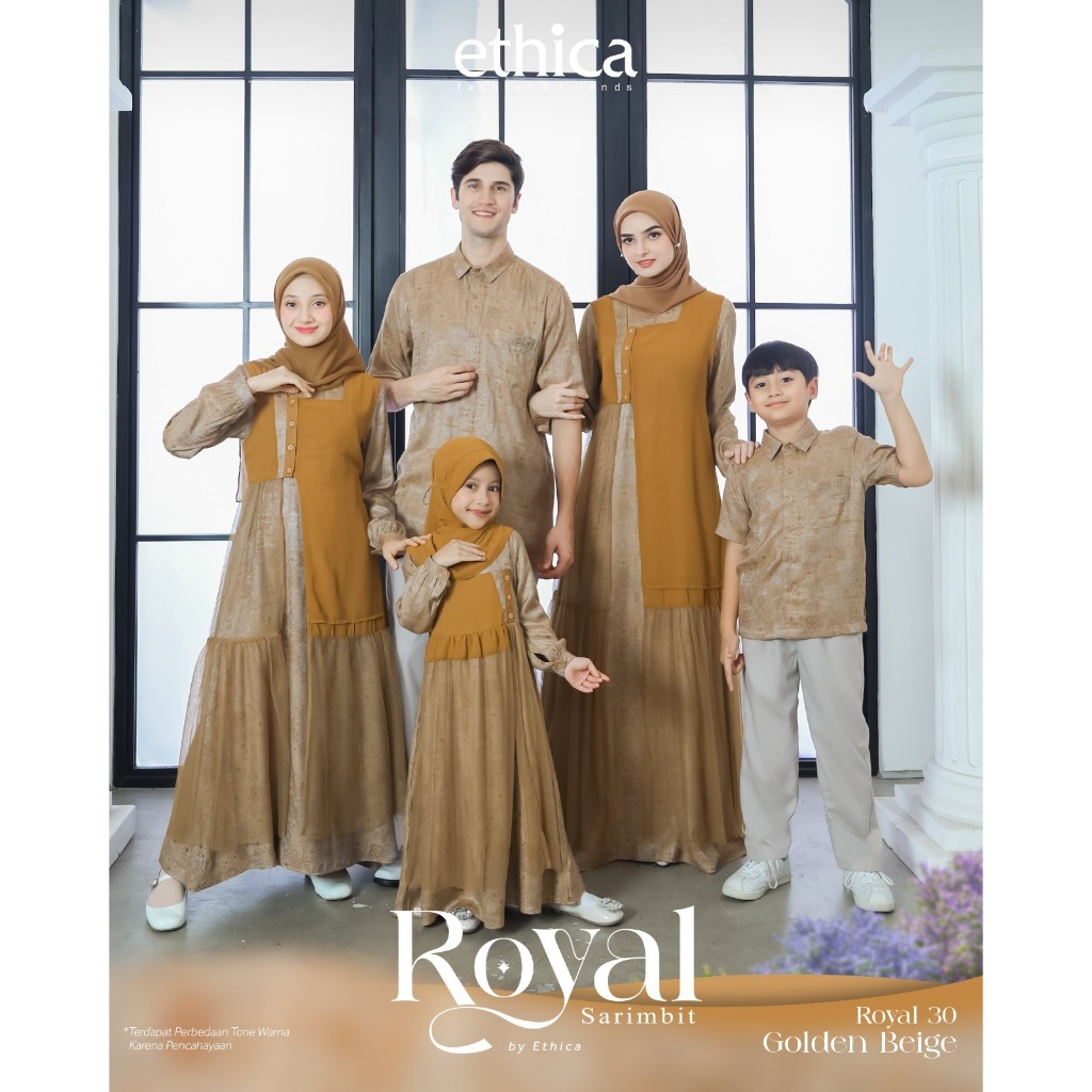 Jual Ethica Baju Sarimbit Keluarga Kondangan 2024 Royal 30 Golden Beige ...