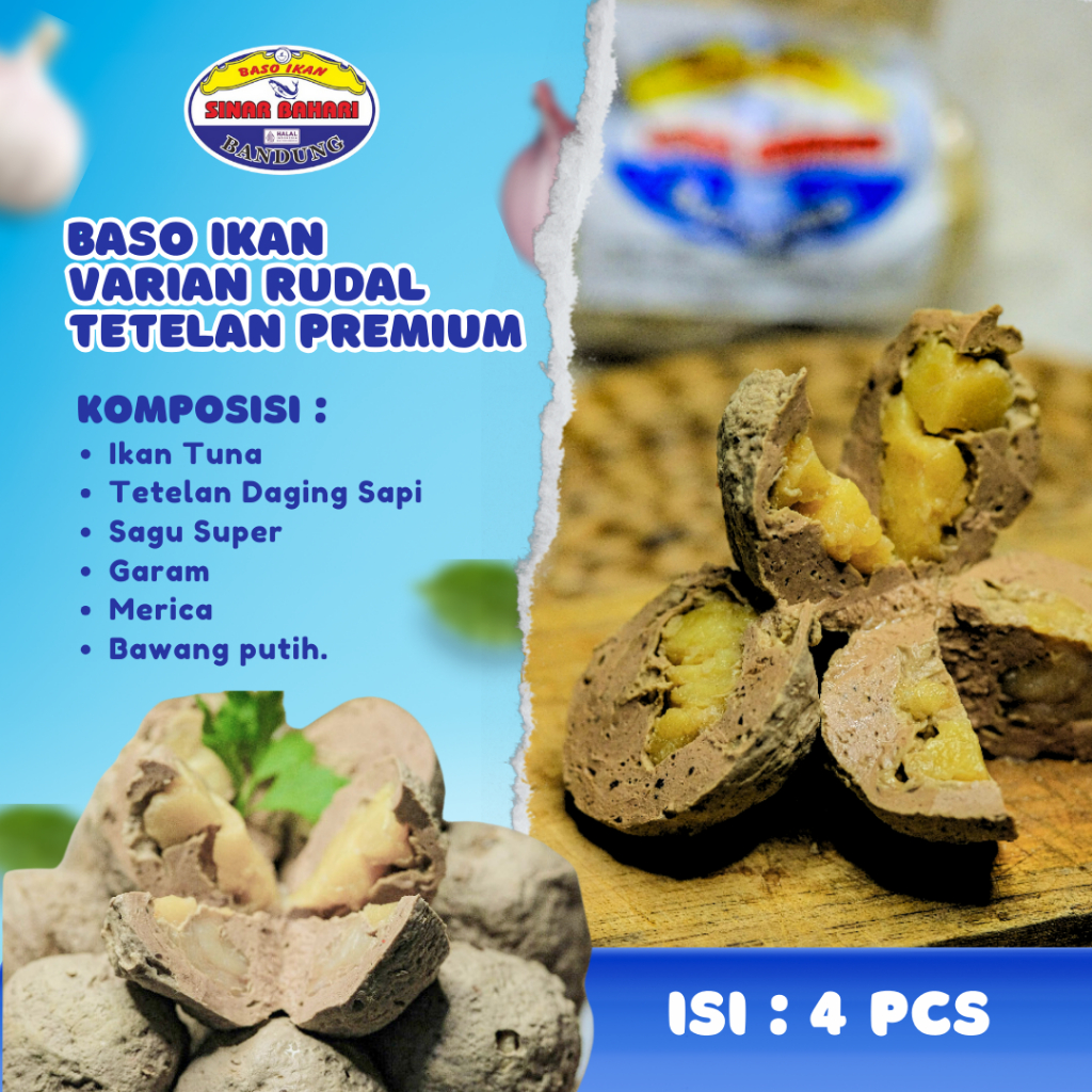 Jual Bakso Baso Ikan Sinar Bahari Varian Rudal Tetelan Premium Bumbu ...