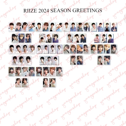Jual [PO / SET] RIIZE 2024 SEASON GREETINGS RIZE PHOTOCARD FAN MADE ...