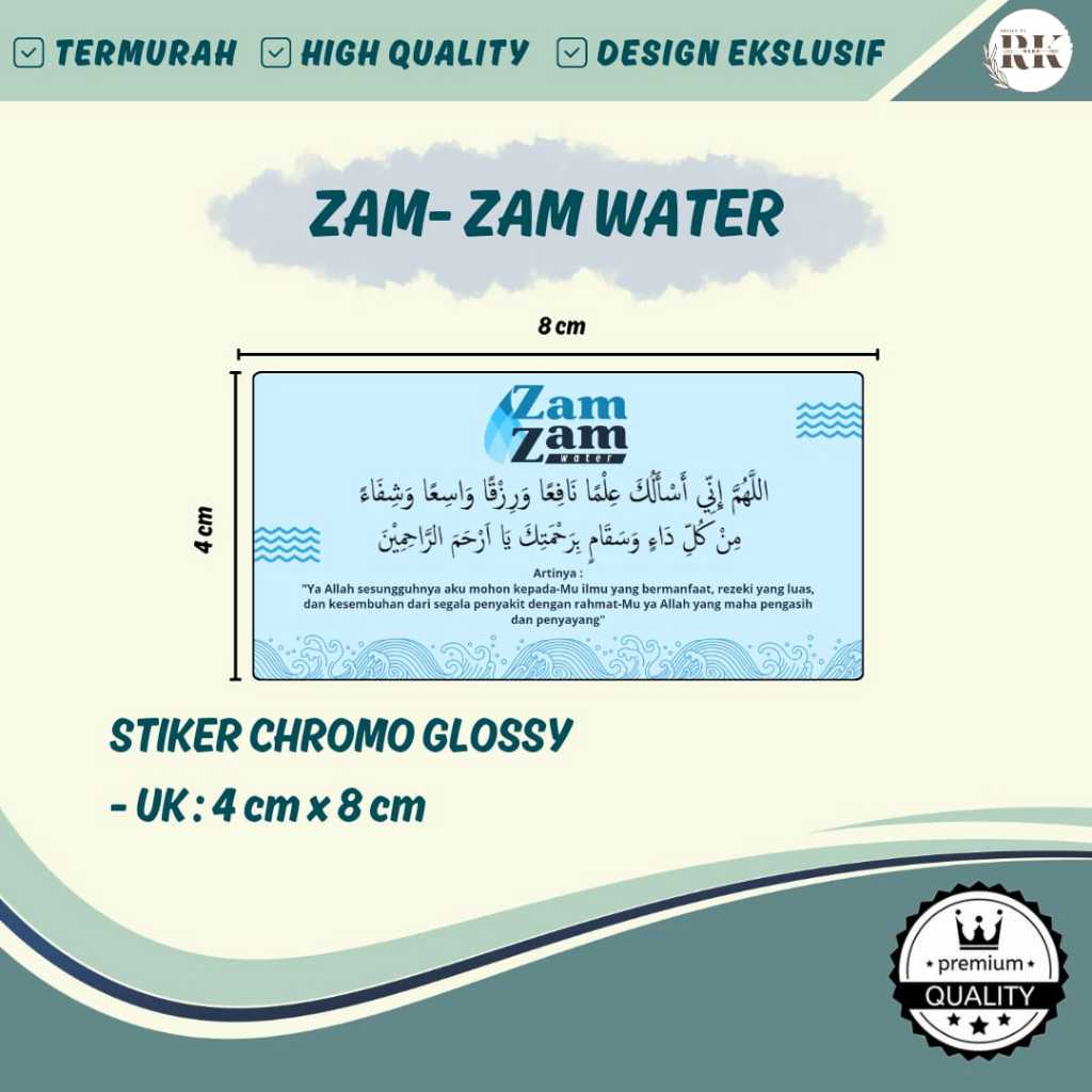 Jual STIKER ZAM ZAM l HIGH QUALITY I STIKER CHROMO GLOSSY I TERBAIK I ...
