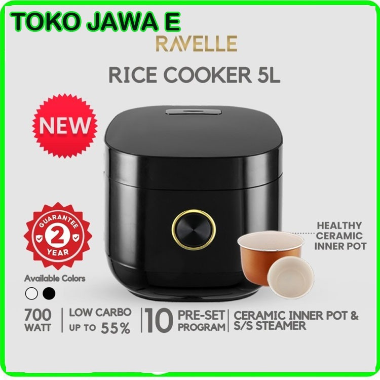 Jual RICE COOKER RAVELLE LOW CARBO RCR5LS Smart Digital Rice Cooker