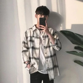 Kemeja Flanel Pria Wanita Unisex Flannel Import Lengan Panjang