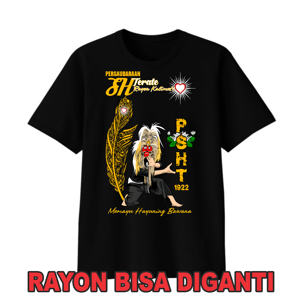 Jual KAOS PSHT | SETIA HATI TERATE | BUJANG GANONG | HITAM | Shopee