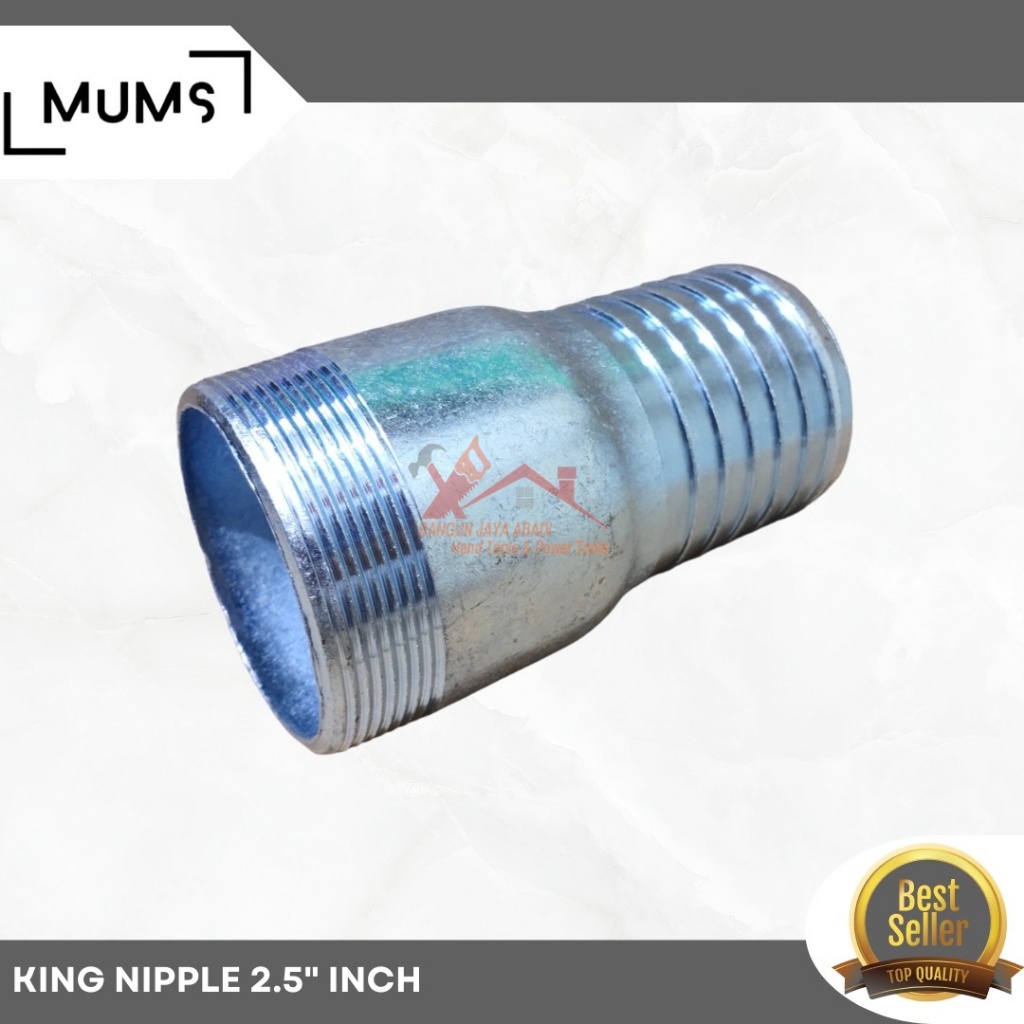 Jual King Nipple 2 1/2 Inch Nepel Selang Galvanis Sambungan Pipa Npt 21 ...