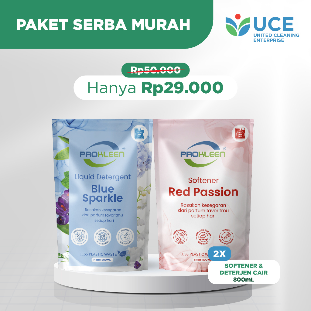 [BUNDLE] Liquid Detergent Blue Sparkle 800mL + Softener…