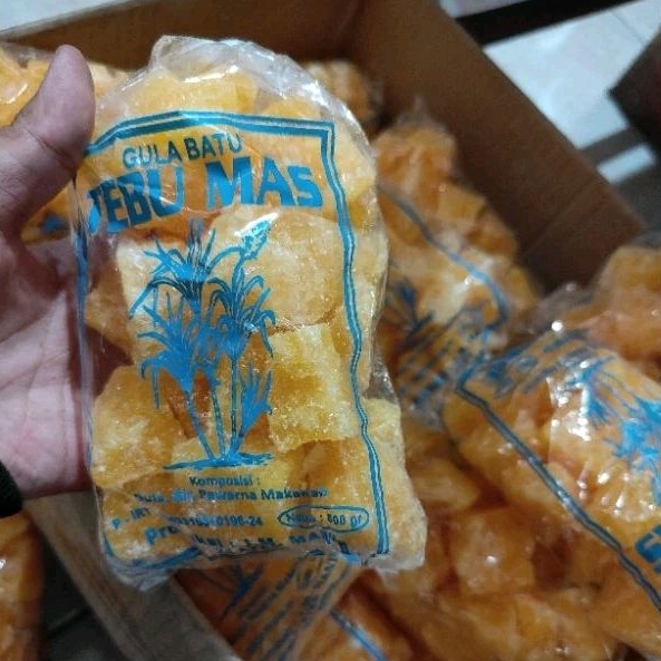 Jual GULA BATU KUNING KERUH merk TEBU MAS / RAJAWALI 500 gram | Shopee ...