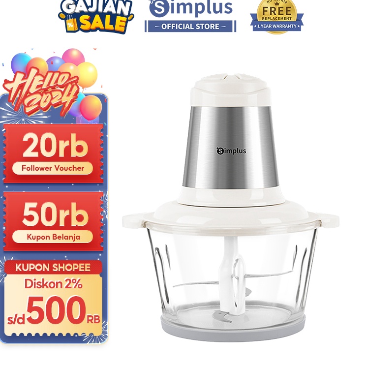 Jual Best THg Simplus Chopper Blender 2L Penggiling Daging Bumbu Cabai ...