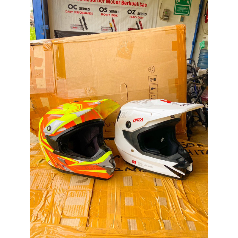 Jual helm orca putih seri 119 Limited edition | Shopee Indonesia