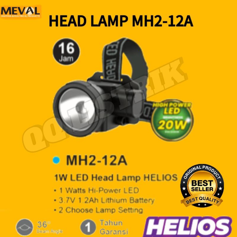 Jual HEAD LAMP MEVAL MH2-12A, SENTER KEPALA MEVAL HELIOS,HIGHT POWER ...
