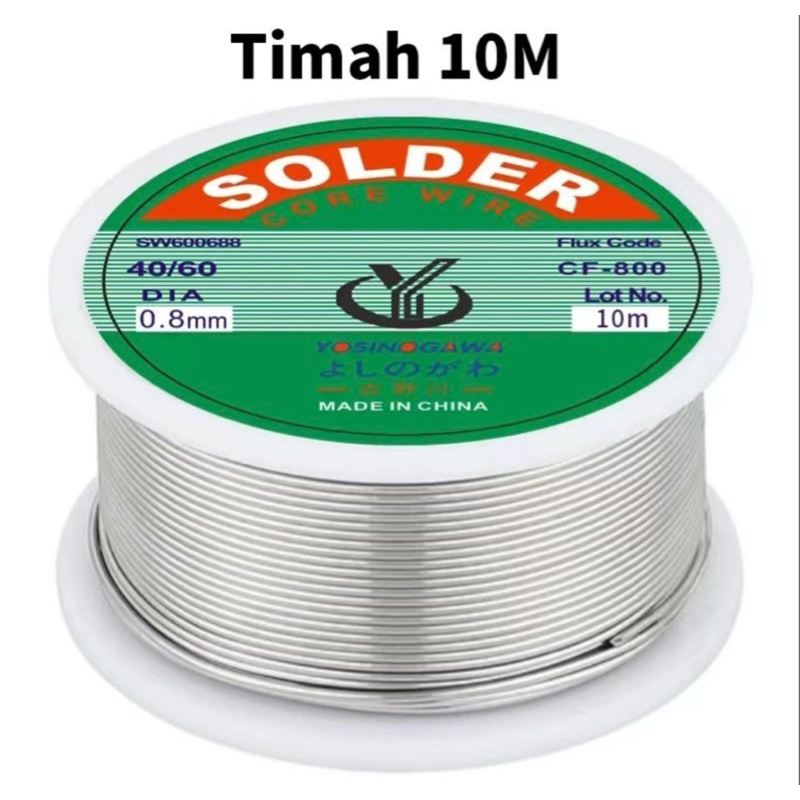 Jual Timah Solder 10M Yosinogawa / Timah Solder Wire 63/37 Flux Reel ...