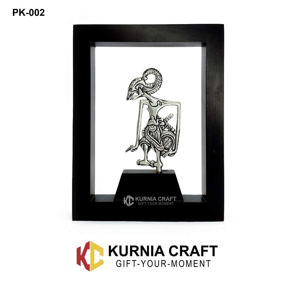 Jual Plakat Frame Kayu Dan Logam Wayang Arjuna Plakat Penghargaan