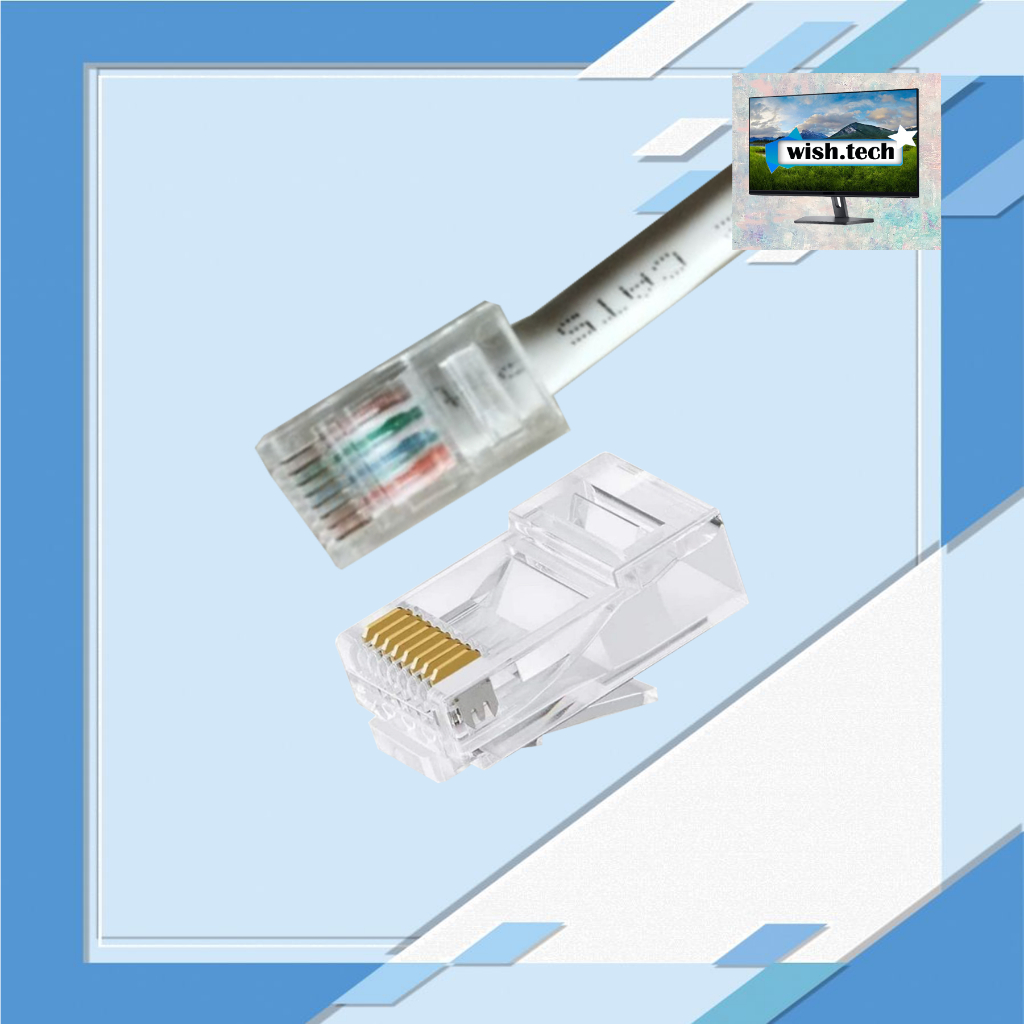 Jual Connector Lan Rj Konektor Kabel Kepala Jack Plug Ethernet Rj Ecer Shopee Indonesia