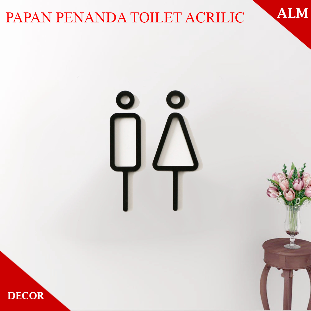 Jual Toilet Sign Board Akrilik Timbul Direct Papan Tanda Penanda Ruangan Shopee Indonesia 8264