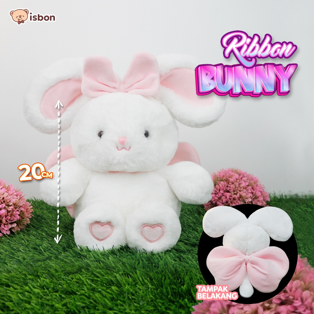 Jual ISTANA BONEKA Rabbit FLOOPY RIBBON BUNNY WHITE PINK Pita Cantik ...