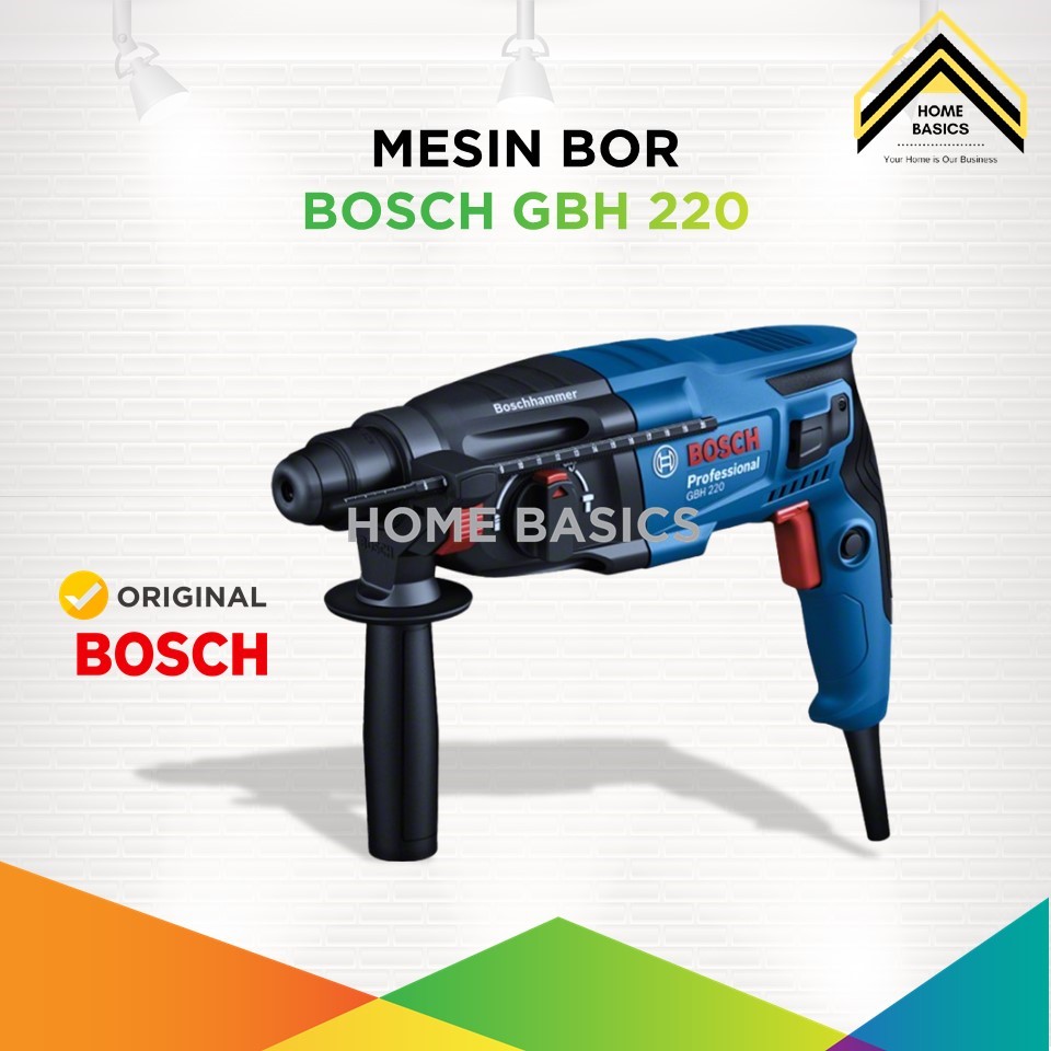 Jual Mesin Bor Bosch GBH 220 / Rotary Hammer / Mesin Bor Bobok | Shopee ...