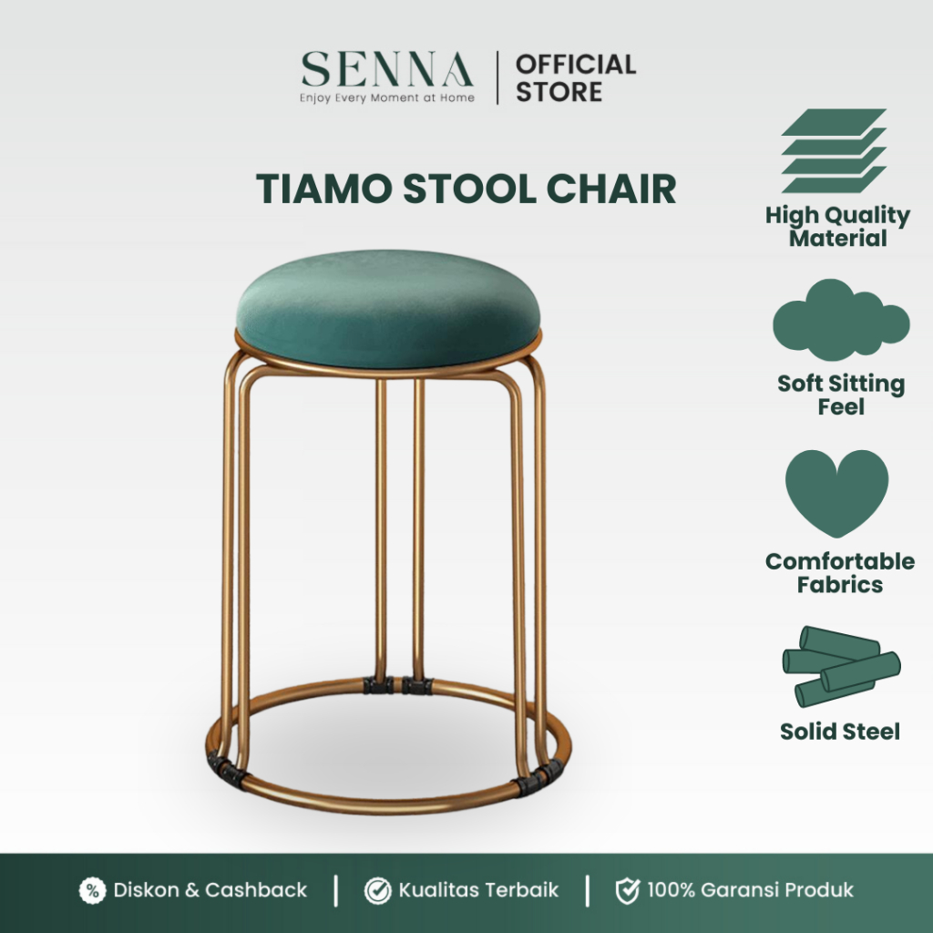 Jual Round Stool Kursi Bulat Minimalis Stacked Luxury Lazy Bench TIAMO ...