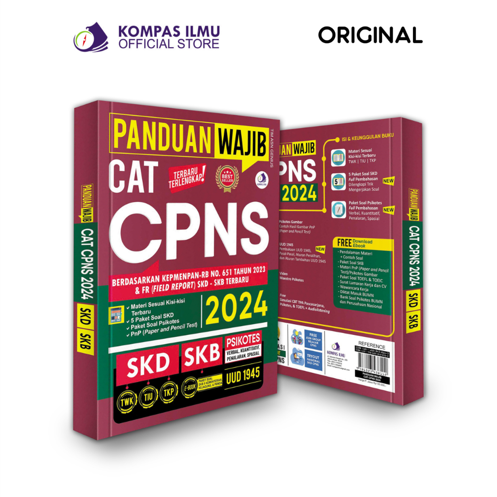 Jual Buku CPNS 2024 | Panduan Wjib CAT CPNS 2024 | Shopee Indonesia