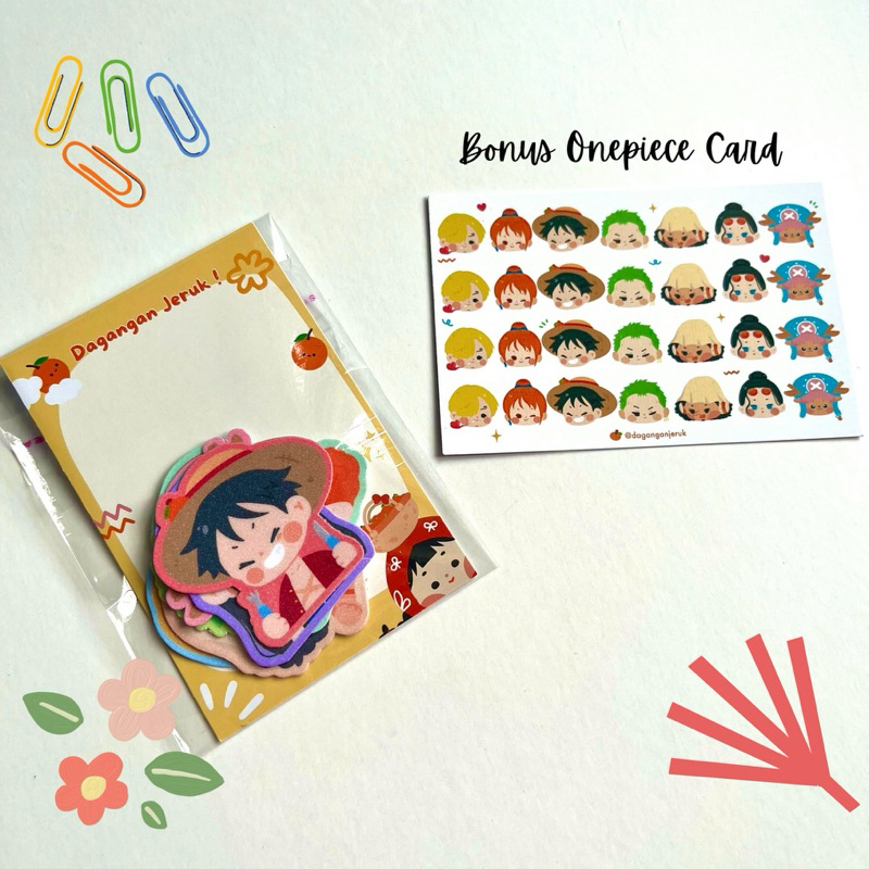Jual Onepiece Sticker Pack Diecut Glitter Luffy Zoro and Friends Anime ...