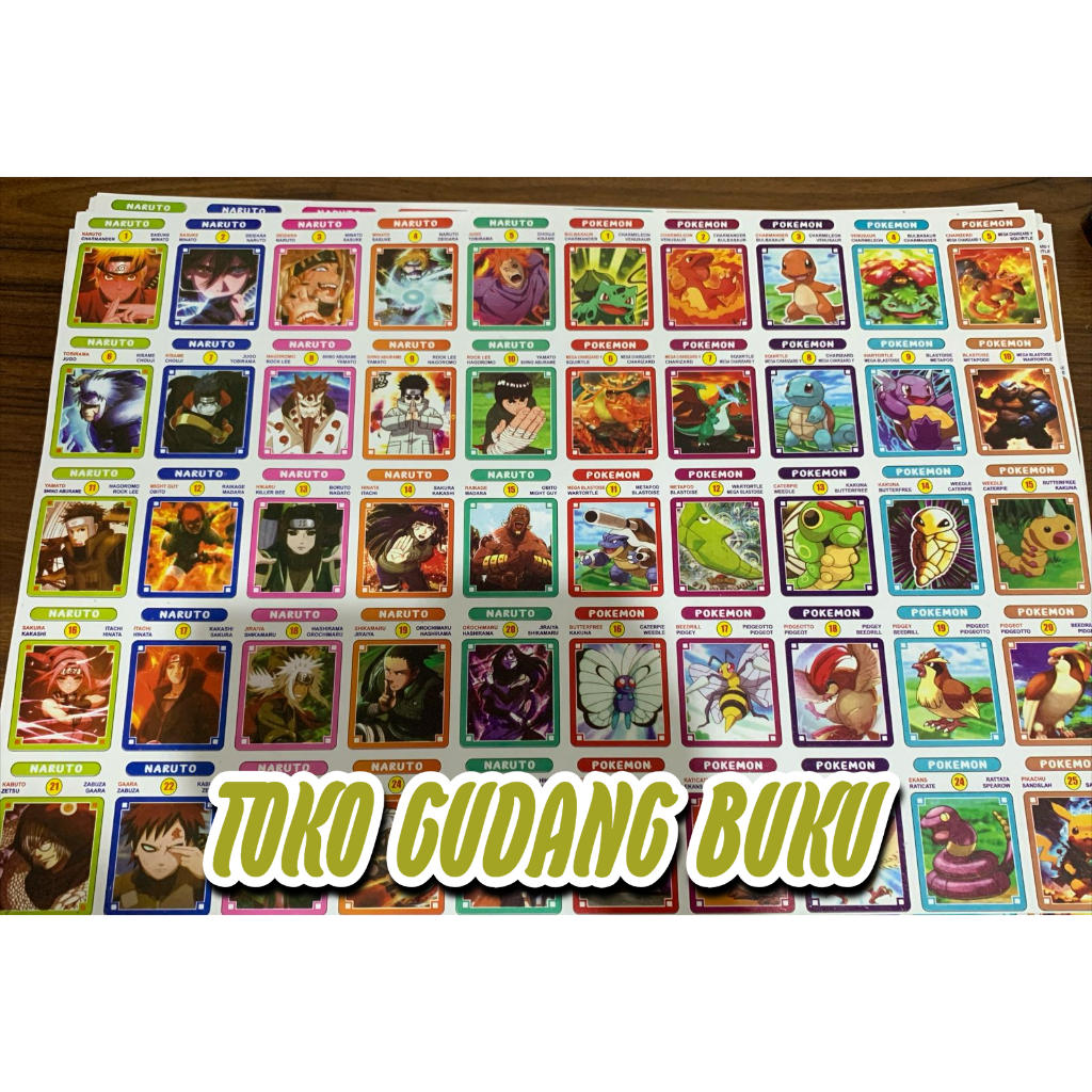 Jual Kartu Kuartet / Mainan Kwartet isi 25 Lembar ( 1.250 Kartu Gambar ...