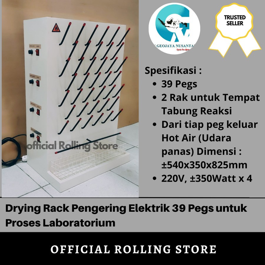 Jual Drying Rack Pengering Elektrik 39 Pegs untuk Proses Laboratorium ...