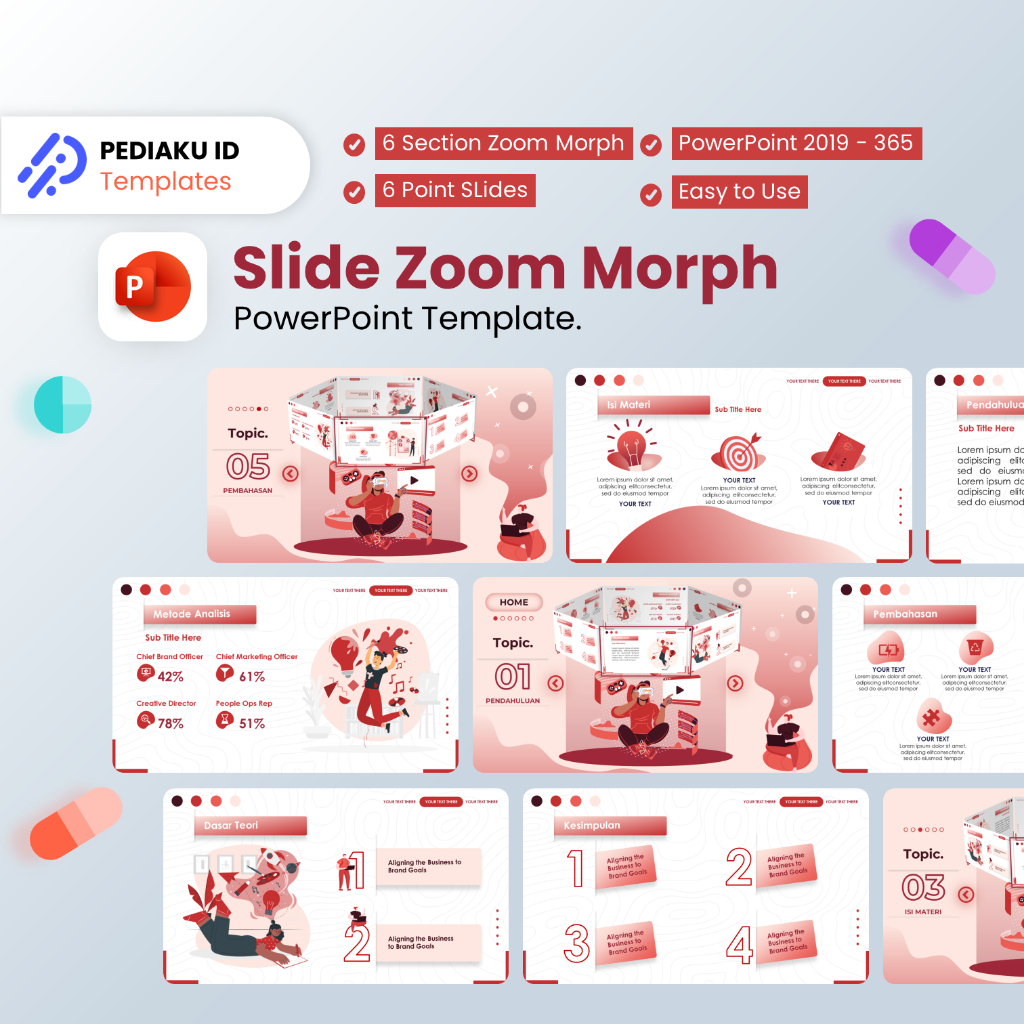 Jual Slide Zoom Moprh PowerPoint Template | Premium | Shopee Indonesia