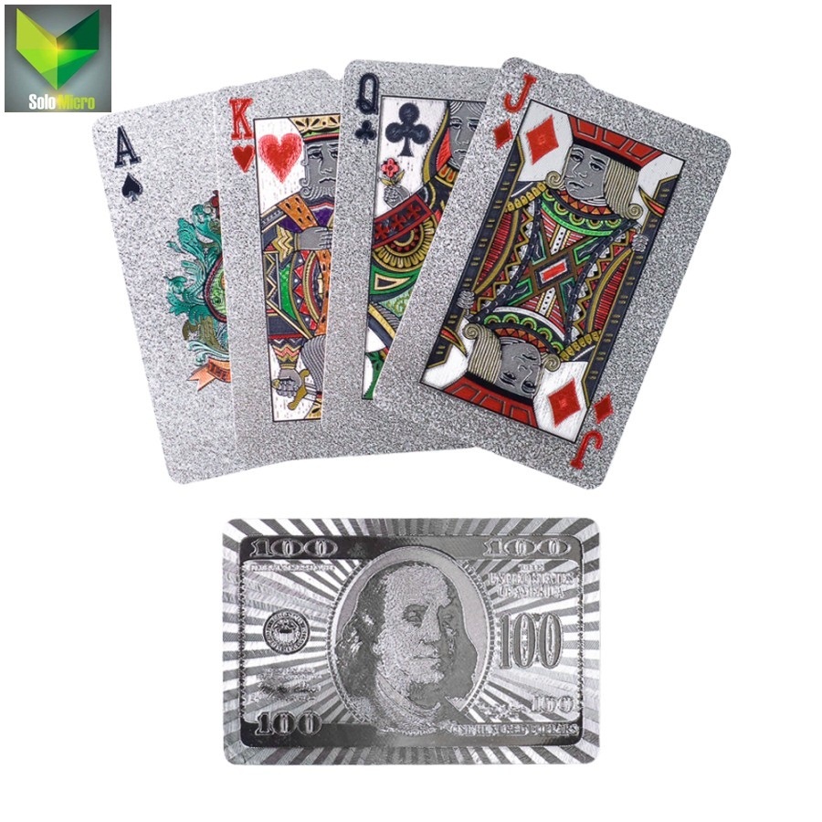 Jual Permainan Card Kartu Remi Poker Bahan Lapisan Foil Waterproof ...
