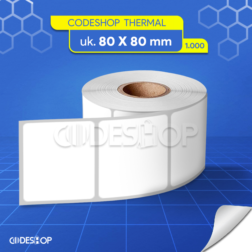 Jual Label Thermal 80x80mm / 80x80 mm / 8x8 cm 1000 Pcs 1 Line | Shopee ...