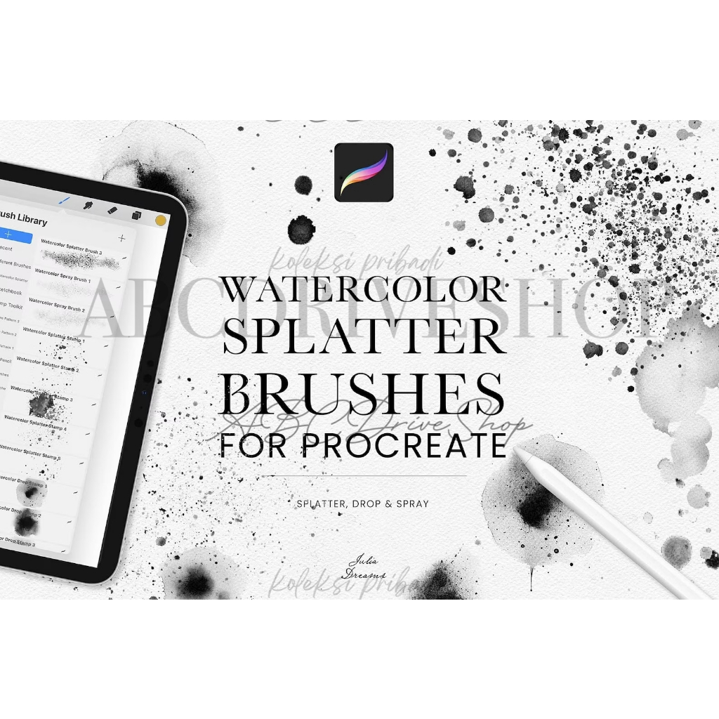 Jual Procreate Brush - Watercolor Splatter, Drop & Spray | Shopee Indonesia