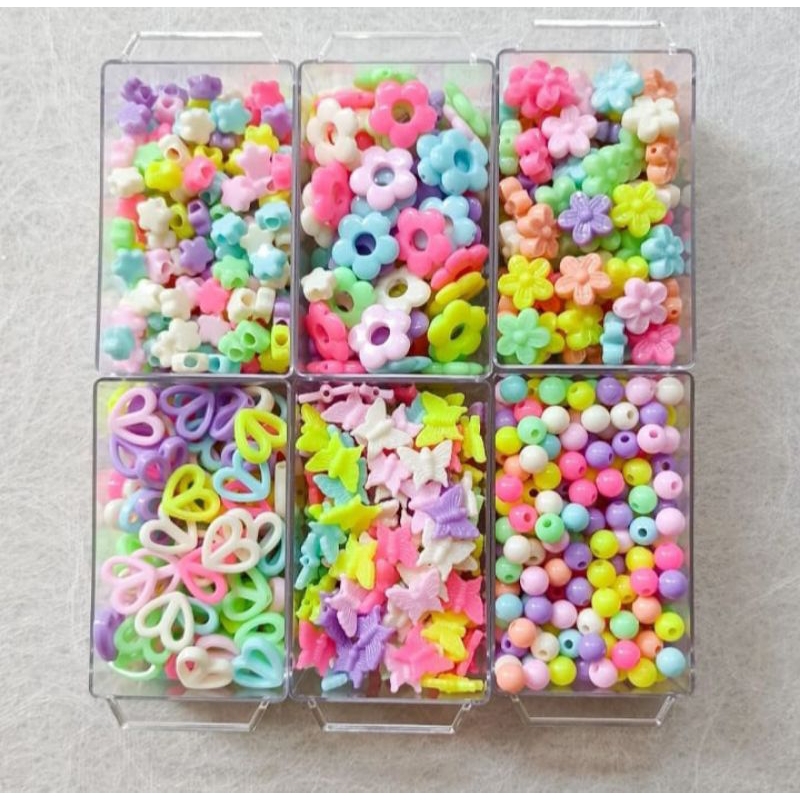 Jual Manik2 Mote Pastel Mix Bentuk Pita Bintang Bunga Hati Love Bahan ...