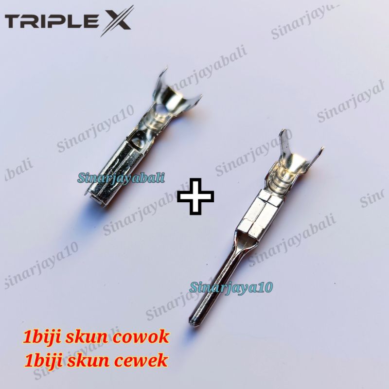 Jual sekun soket hitam waterproof skun socket terminal pin connector ...