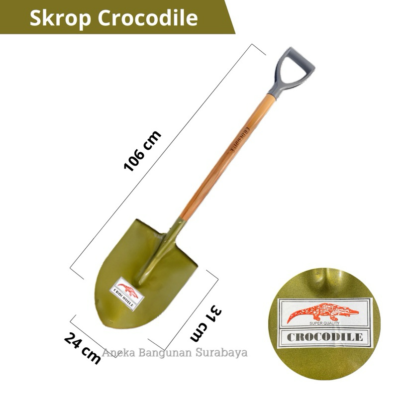 Jual Sekop sekrop merk Crocodile | skrop scoop material pasir tanah ...