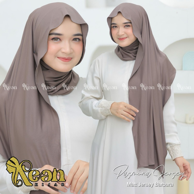 Jual PASHMINA JERSEY By KEAN Hijab Ori Pasmina Meleyot Segi Panjang ...