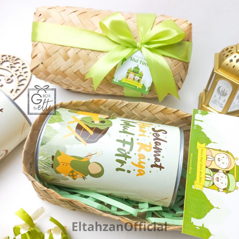 Hampers Besek Celengan | Souvenir Idul Fitri | Hampers Eid Mubarak | Hadiah Hari Raya Anak