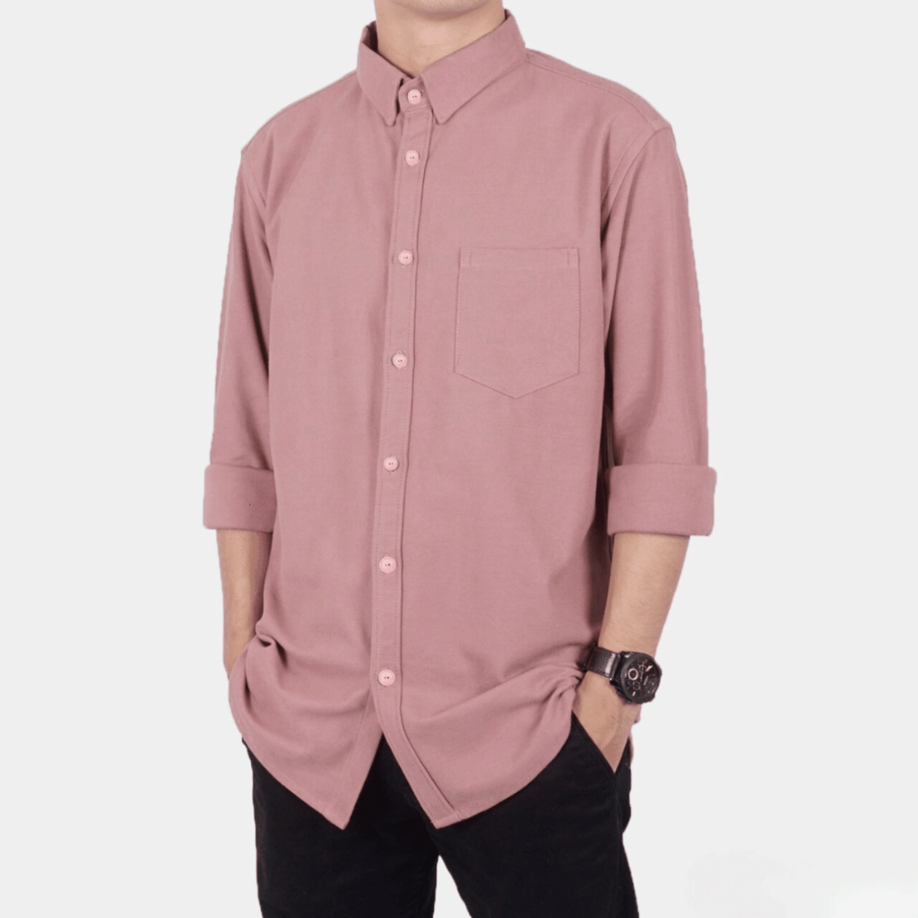 Jual Ten Brothers - Kemeja Rayon Pria Lengan Panjang Slim Fit Dusty ...