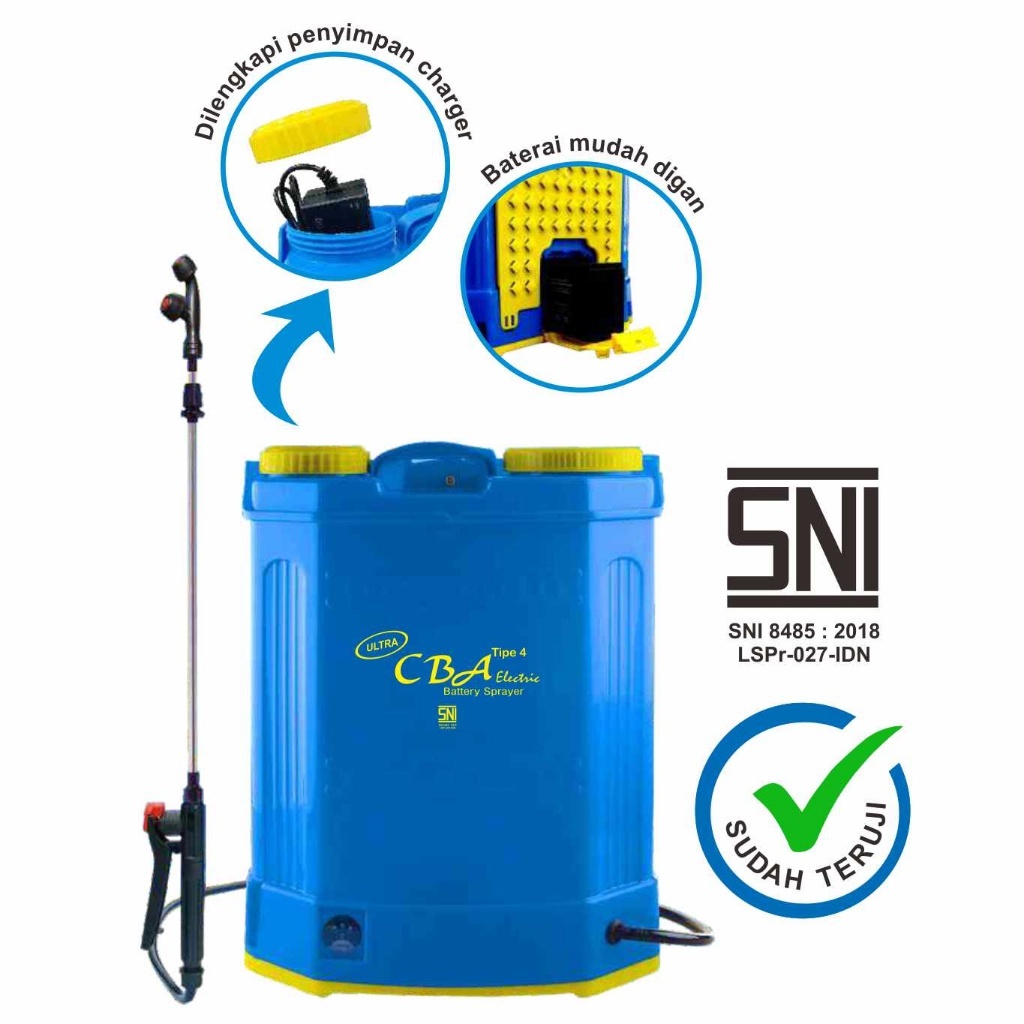 Jual Tangki CBA Elektrik 16 Liter Knapsack Tengki Sprayer Elektrik CBA ...