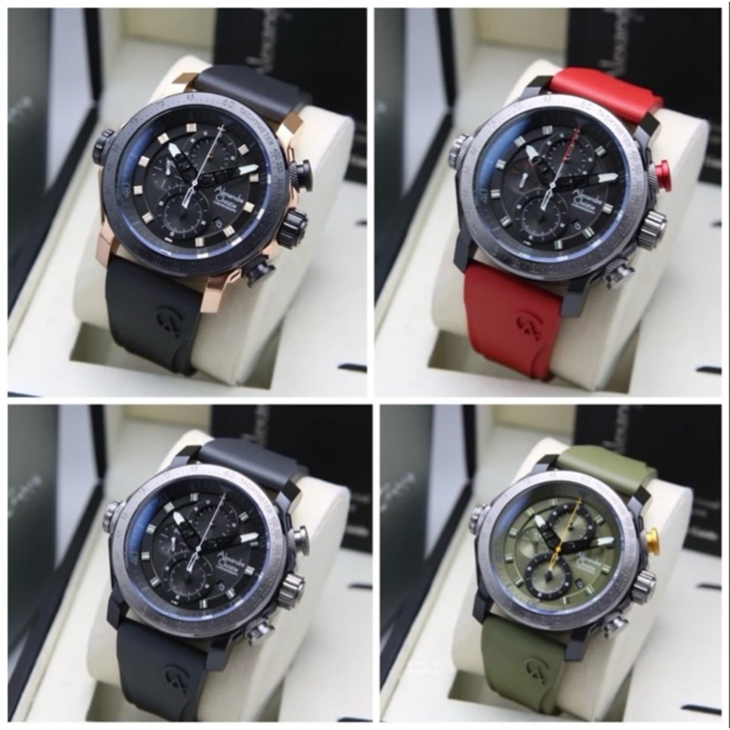Jual JAM TANGAN PRIA ALEXANDRE CHRISTIE AC 6565 RUBBER ORIGINAL