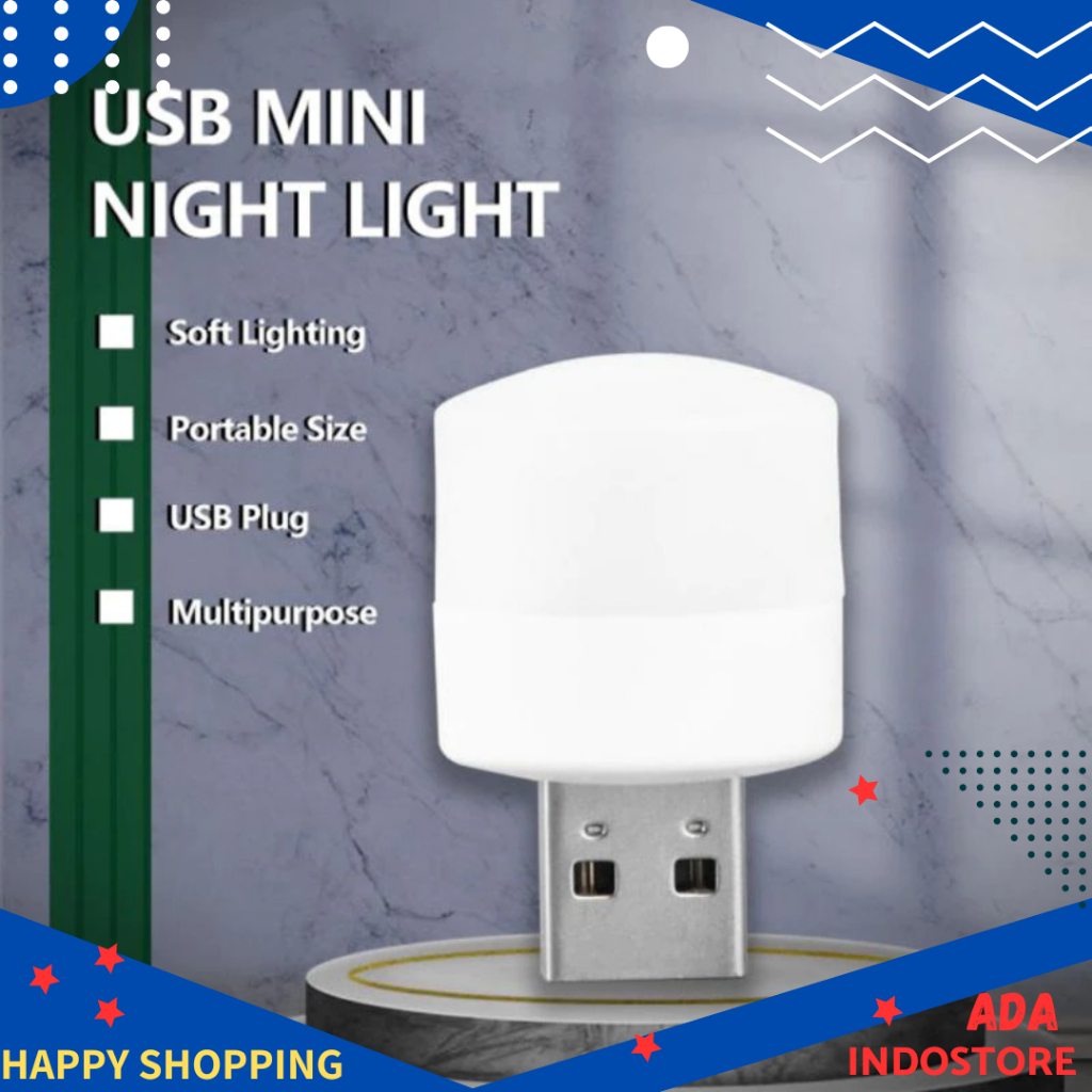 Jual Lampu Bohlam Mini USB Cool White 6000K 110 Lumens 5V 1W | Shopee ...