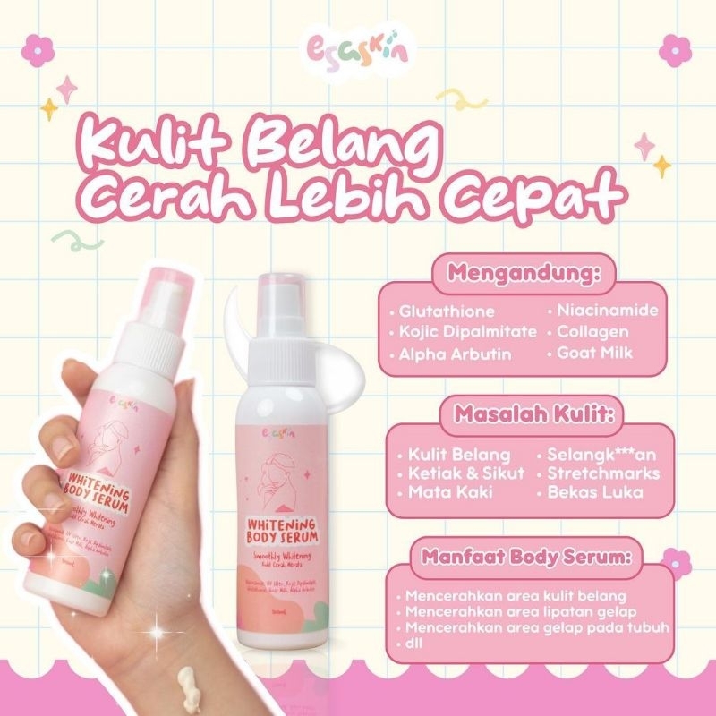 Jual [𝐑𝐄𝐀𝐃𝐘 𝐒𝐓𝐎𝐊 𝐒𝐈𝐀𝐏 𝐊𝐈𝐑𝐈𝐌] Esaskin Beauty Peeling Spray & Whitening ...