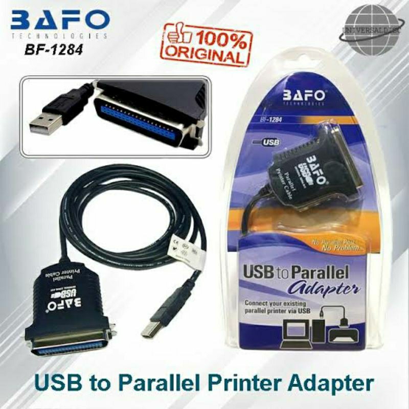 Jual Kabel Usb To Paralel Bafo Original Usb To Lpt Printer Adapter