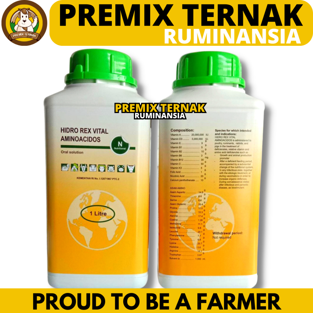 Jual HIDRO REX VITAL 1 LITER - Multivitamin Asam Amino Komplit Ayam ...
