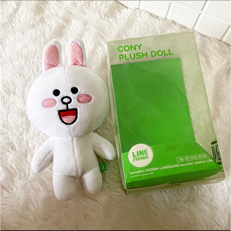 Jual boneka cony line friends with box plush doll Shopee Indonesia