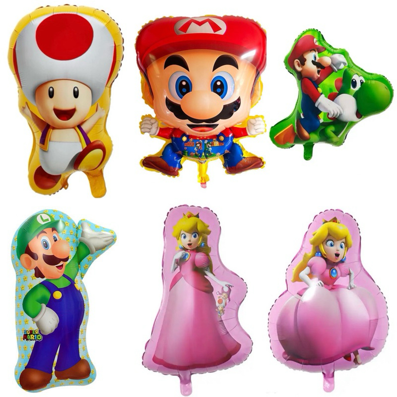 Jual Balon Super Mario Bros Yoshi Toad Peach Luigi Shopee Indonesia