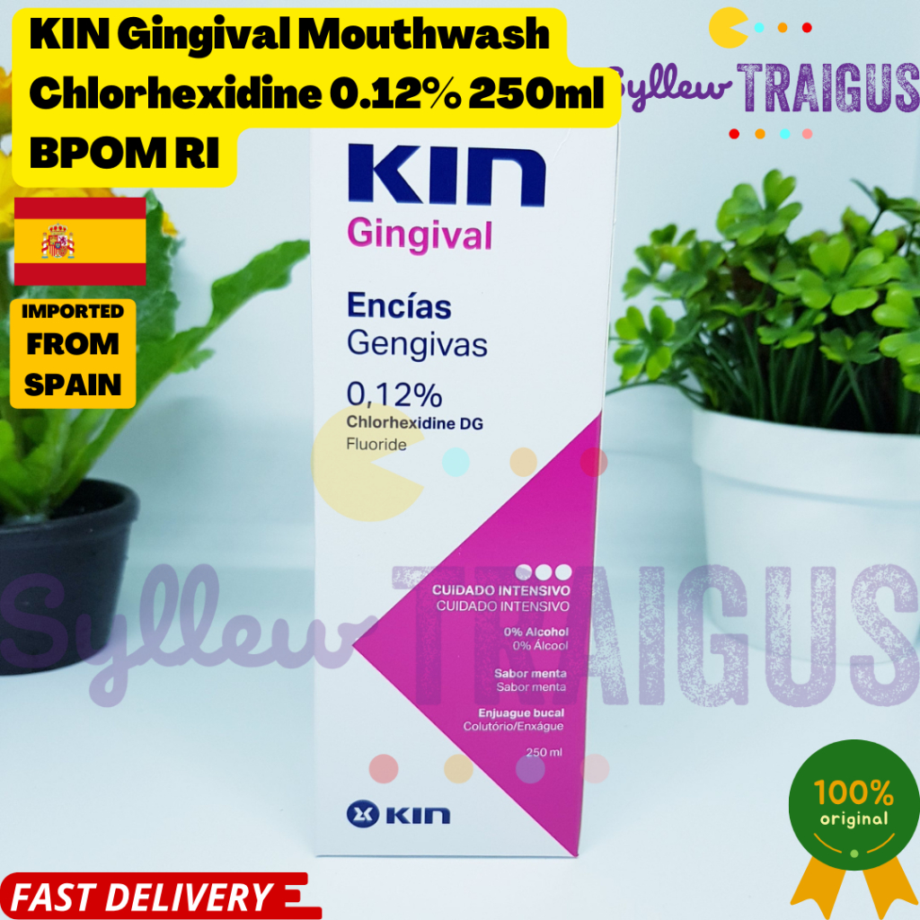 Jual [PO] KIN Gingival Mouthwash Obat Kumur Chlorhexidine 0.12% 250ml ...
