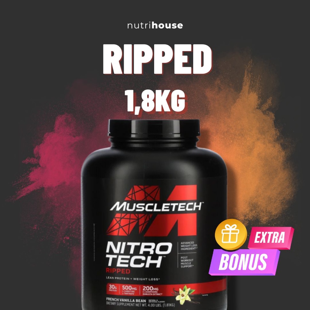Jual Muscletech Nitrotech Ripped 4lb 1,8kg Nitro Tech Fat Burner CLA ...