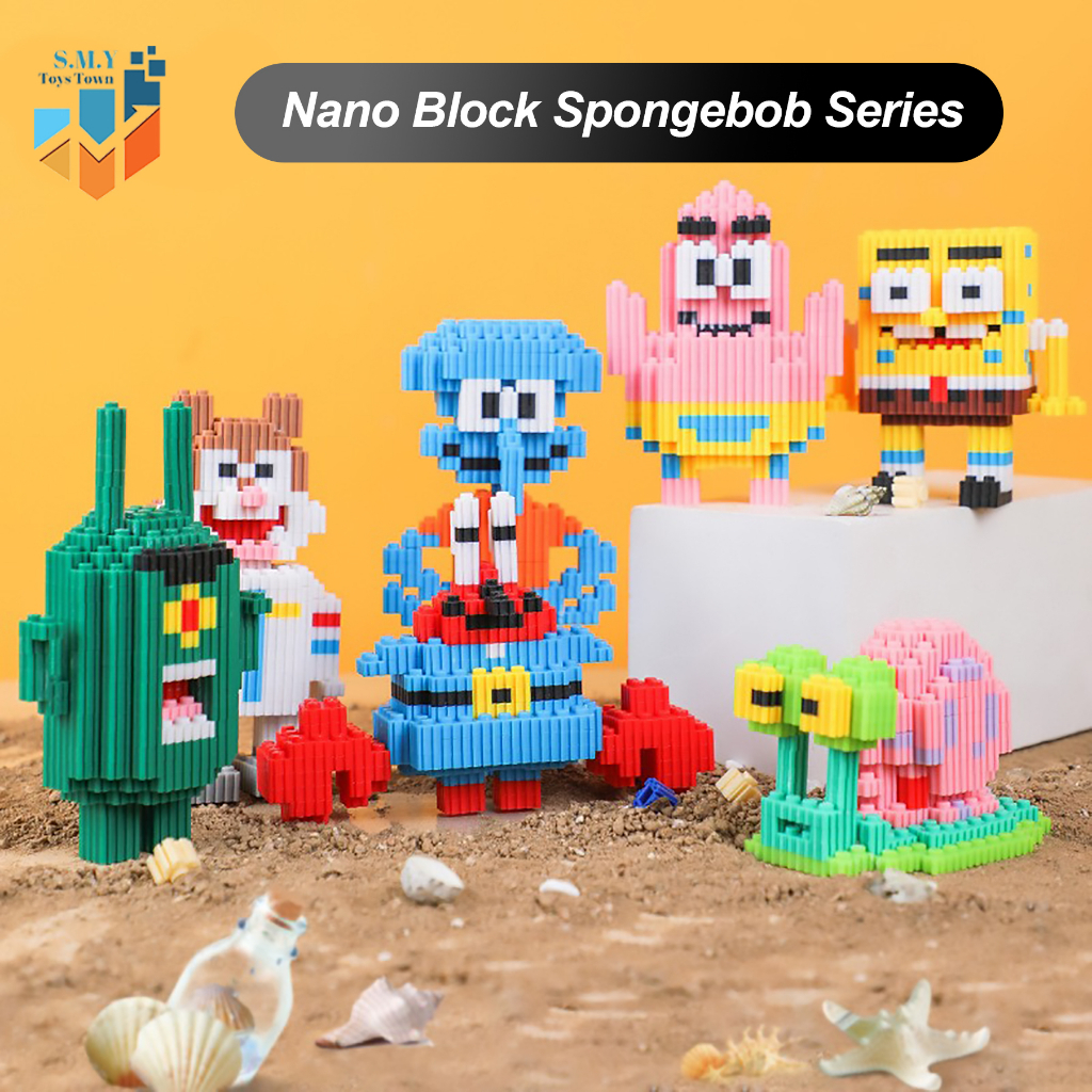 Jual (Sedia Berbagai Mainan) SPONGEBOB Nano Blocks | Mainan Balok | SMY ...