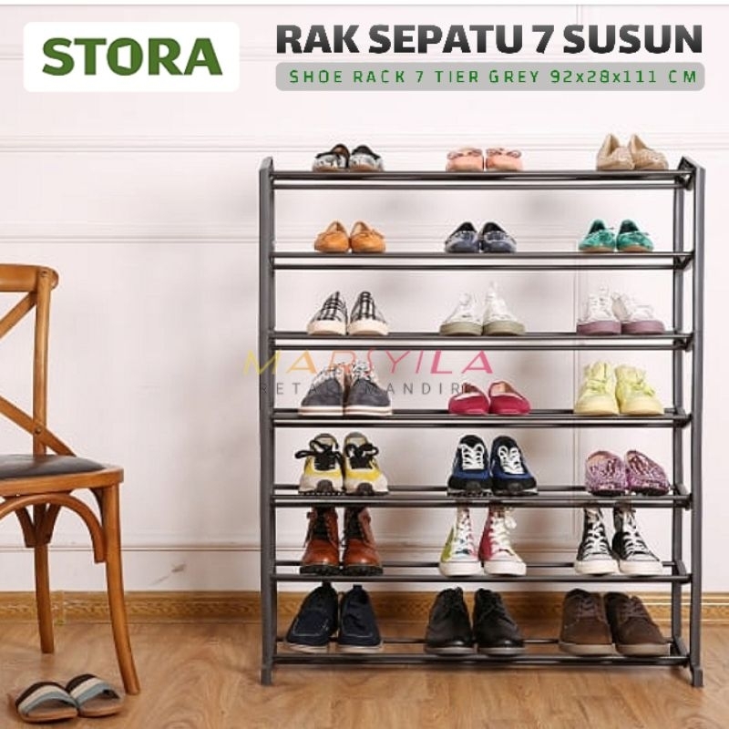 Jual STORA Rak Sepatu dan Sandal 7 Susun Tingkat 92x28x111 Cm | Shoe ...