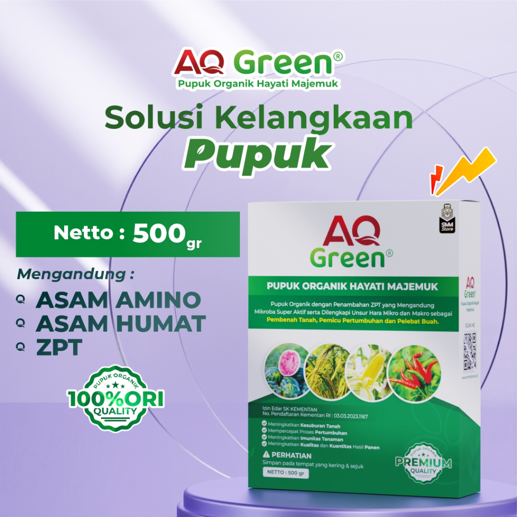 Jual AQ Green/Pupuk Organik/Pelebat Buah/Penyubur Tanaman/Mengandung ...