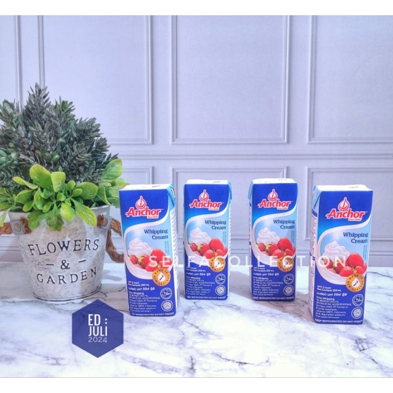 Jual Anchor Whipping Cream 250ml UHT Dairy Whipped Cream Cair Halal Shopee Indonesia